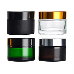 Custom Skincare Cream Container 15g 20g 30g 50g Cosmetic Face Eye Cream Wide Mouth Glass Jar with Lids
