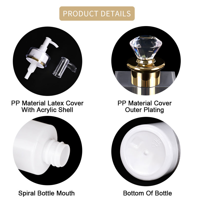 Luxury Shampoo Plastic Bottle 100ml 150ml 200ml 300ml 500ml Refillable Body Lotion PET Plastic Bottle with Pump