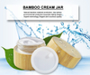 Wholesale Engraved Bamboo Cosmetic Cream Jars 5g-100g Glass Containers with Inner Glass for Creams Wholesale Cosmetic Storage