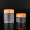 50ml 150ml 250ml 500ml Cosmetic Packaging Empty clear Amber Body Butter Scrub PET Plastic Cream Jar with Bamboo Lid