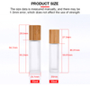 5ml 10ml Perfume Roller Ball Container Clear Amber Blue Green Essential Oil Glass Roll on Bottle with Bamboo Cap