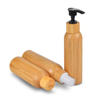 Bamboo Cosmetic Packaging 15ml 30ml 50ml 100ml Perfume White Opal Glass Lotion Bottle with Bamboo Cap