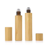 Bamboo Wooden Shell 5ml 10ml 15ml Glass Inner Bamboo Essential Oil Roll on Bottle with Steel Roller and Window