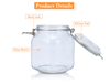 Glass Storage Mason Jar 500ml 750ml 1000ml 1500ml Cookie Pickles Kitchen Food Storage Glass Jar with Clip Lid