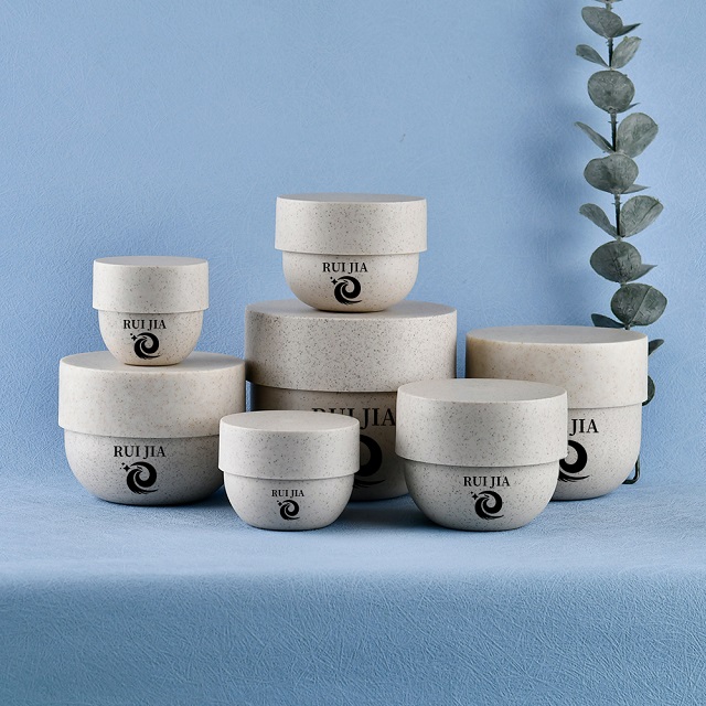 Eco Friendly Wheat Straw Cosmetic Containers