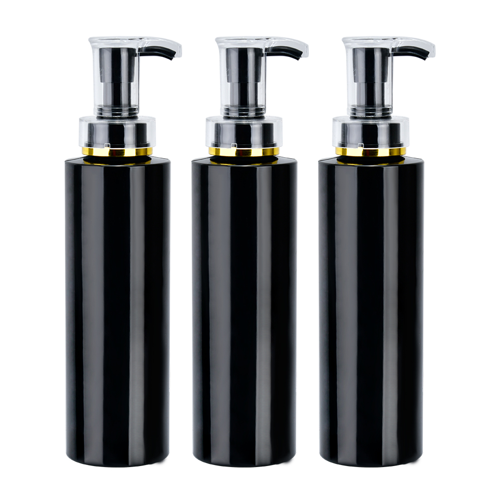 Shampoo and Conditioner Shower Black Plastic Lotion Pump Bottle