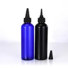 Private Label Customization 3oz 4oz 5oz 8oz 12 oz clear Amber PET Plastic Twist Top Cap Squeeze Applicator Hair Oil Bottle