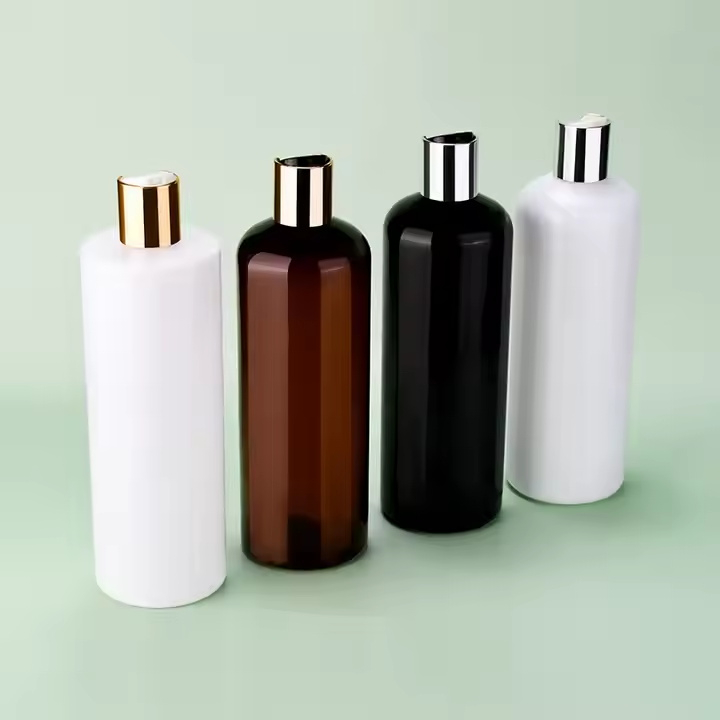 Factory Direct Sale Refillable 8oz 250ml 300ml 16oz Amber Empty Conditioner Lotion Plastic Shampoo Bottle with Disc Top Flip Cap