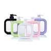 300ml Square Shaped Cosmetic Container Plastic Colorful Hand Wash Liquid Soap Foam Bottles Body Lotion Bottle with Pump