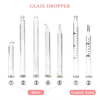 Flat square Rectangle Luxury 15ml 30ml 50ml 100ml Glass Dropper Bottles with Crystal clear Collar for Serum Essential Oil