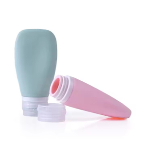 1OZ 2OZ 3OZ Silicone Travel Bottles Leak Proof Squeezable Refillable Travel WHITE PINK GREEN Cosmetic Lotion Soft Tube with Hook
