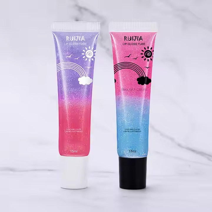 Empty Lip Gloss Tubes 10ml Clear Refillable Squeeze Tubes for Lip Gloss Lip Balm Lotion More Travel Toiletries