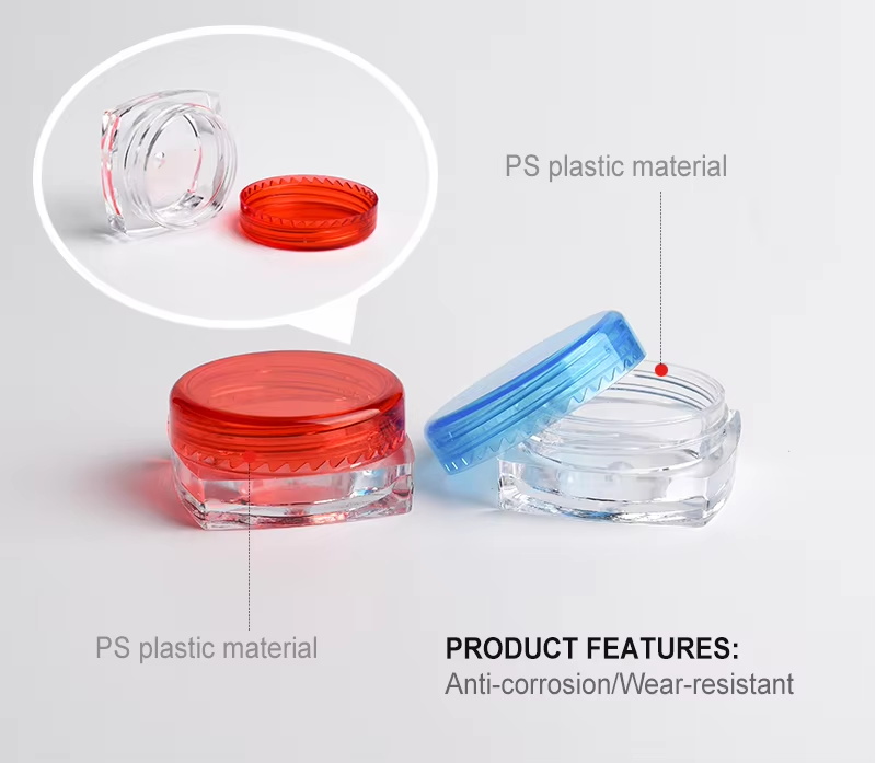 Plastic PS Cosmetic Eye Cream Jar Face Cream Container