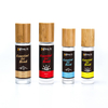 5ml 10ml Perfume Roller Ball Container Clear Amber Blue Green Essential Oil Glass Roll on Bottle with Bamboo Cap