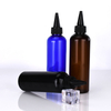 Free Samples 60ml 120ml 150ml 250ml Clear Amber Squeeze Plastic Paint Ink Hair Oil Applicator Bottle with Bamboo Twist Top Cap