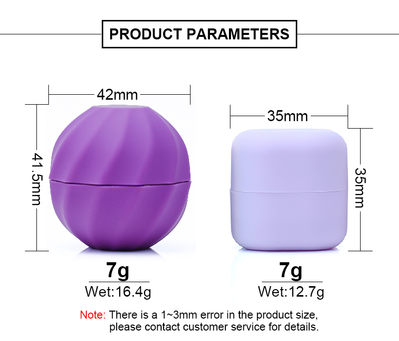 7ml Sphere Round Containers Screw Cap Lipstick Tube Empty Ball Shape Plastic Deodorant Chapstick Lipstick Lip Balm Jar With Lid