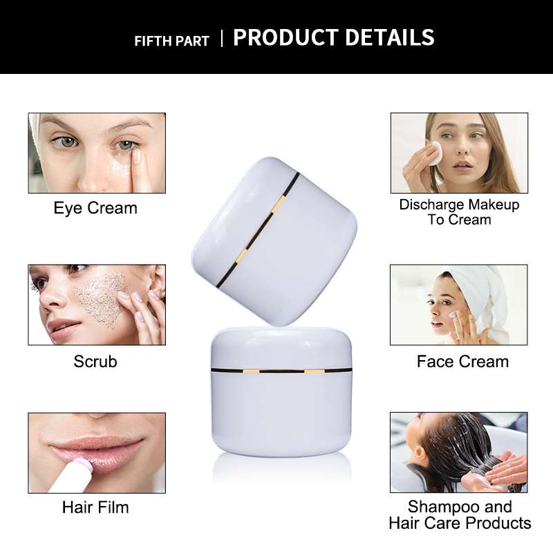 In Stock 5G 30G 50G 100G White Sturdy Thick Double Wall Plastic Container Jar for Lotion Creams Toners Lip Balms Makeup Samples