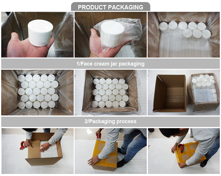 Cream Container Food Grade Transparent Plastic Jars packaging