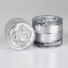 Empty Golden Pink White Acrylic Jar