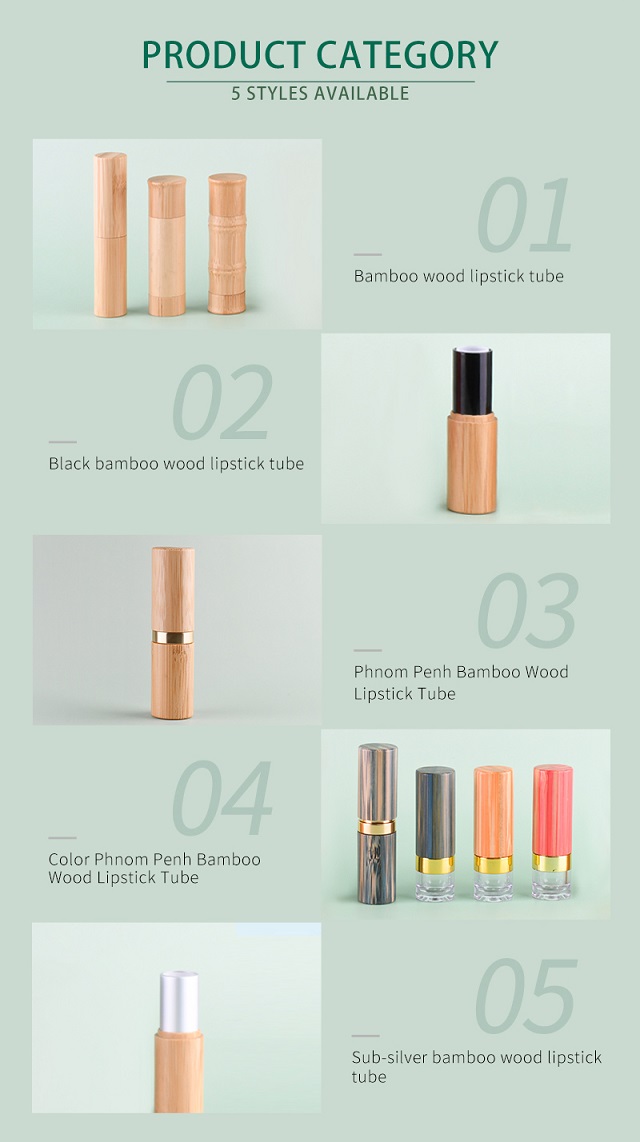 cosmetic bamboo lipstick tube