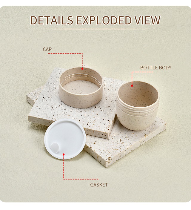 Eco Friendly Wheat Straw Cosmetic Containers