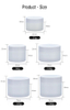 Frosted Clear Glass Cosmetic Jar