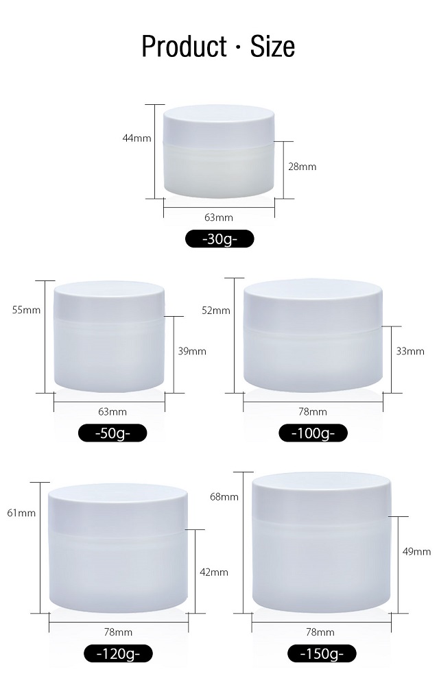 Frosted Clear Glass Cosmetic Jar