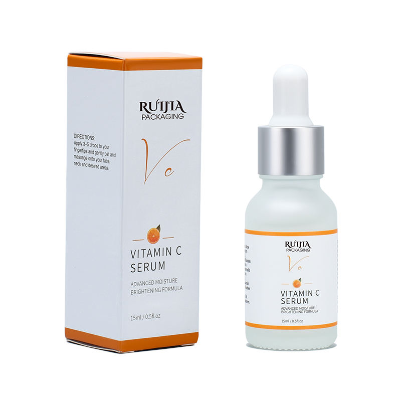 Glass dropper bottle with box