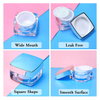 Luxury square Empty Plastic clear Jar