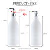 White Lotion Pump Plastic Shampoo Conditioner Bottle
