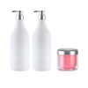 White Lotion Pump Plastic Shampoo Conditioner Bottle
