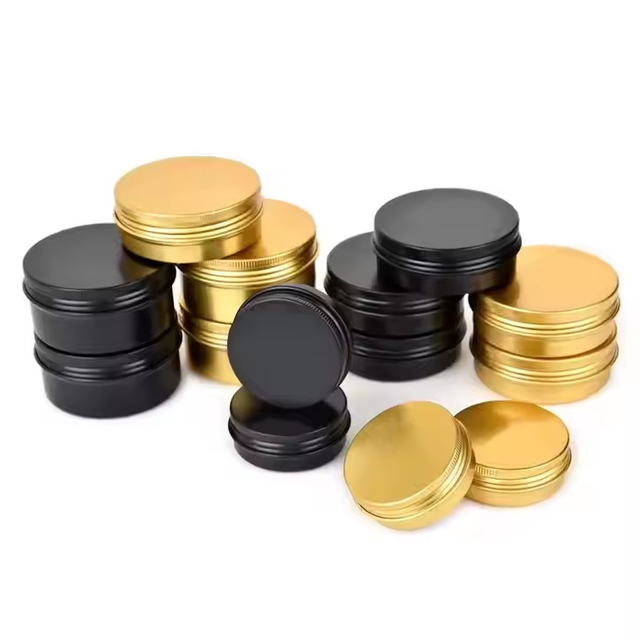 30g 50g 100g Screw Top Metal Containers Aluminum Jar Tin Can with Lids