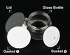 Custom Skincare Cream Container 15g 20g 30g 50g Cosmetic Face Eye Cream Wide Mouth Glass Jar with Lids