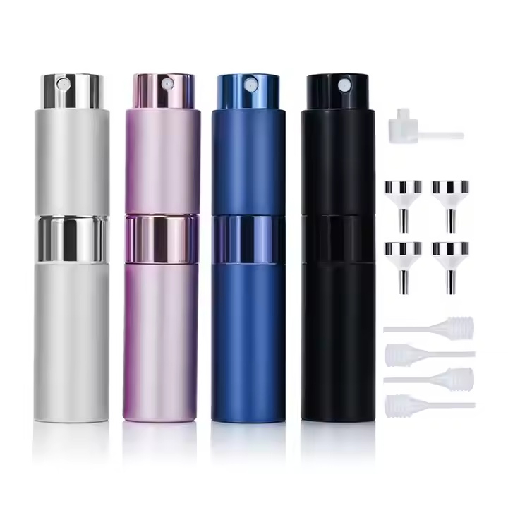 Luxury 8ml 10ML 15ML Mini Perfume Atomizer Refillable Perfume Bottles Travel Sized Aluminum Perfume Atomizer Spray Bottle