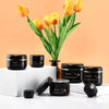 Empty Cosmetic Body Butter Scrub Cream Container Custom Black PP Plastic Jar Pot