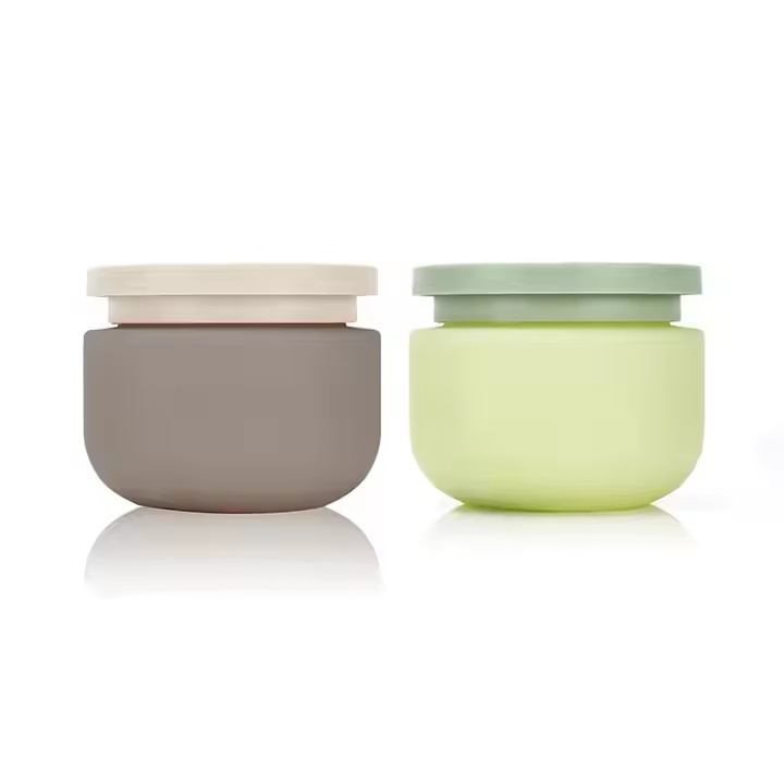 Empty Skin Care Cream Body Scrub Shampoo Conditioner Cosmetic Container 8oz 250ml Frosted Green Brown Plastic Jar Pots