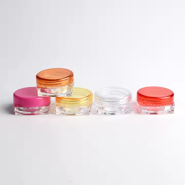 Plastic PS Cosmetic Eye Cream Jar Face Cream Container for Travelling