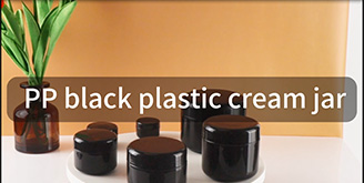 Black Plastic Jar with Silver/Gold Edge