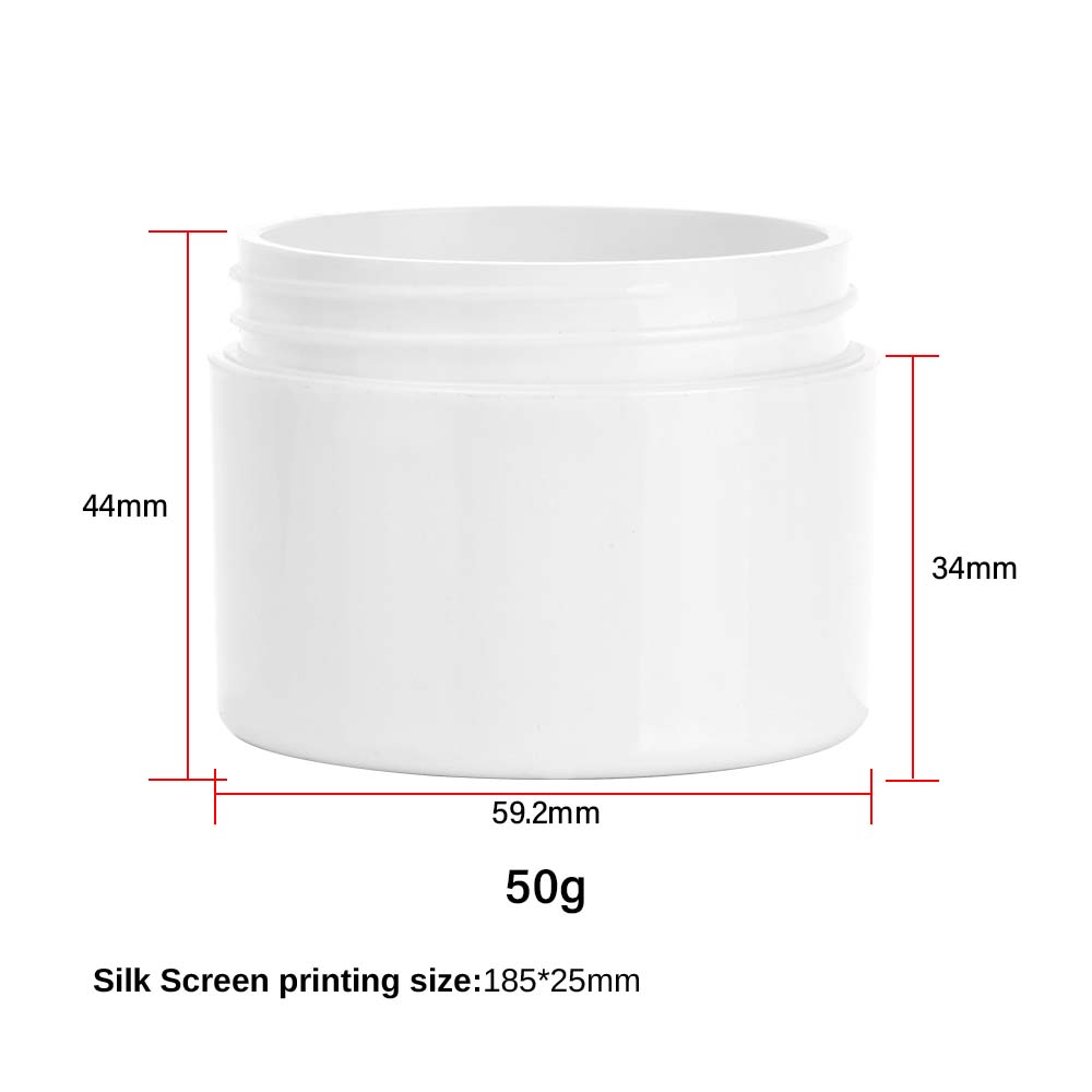 Wholesale Empty Cosmetic Container 50g 100g 150g 250g Double Layer Thick Wall White pp Plastic Body Butter Cream Scrub Jar