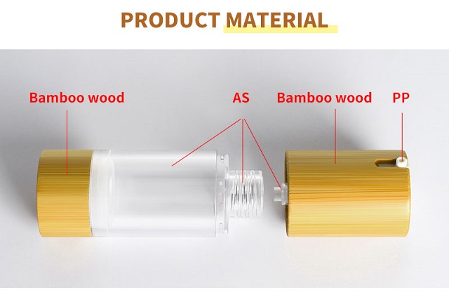 bamboo airless pump bottle