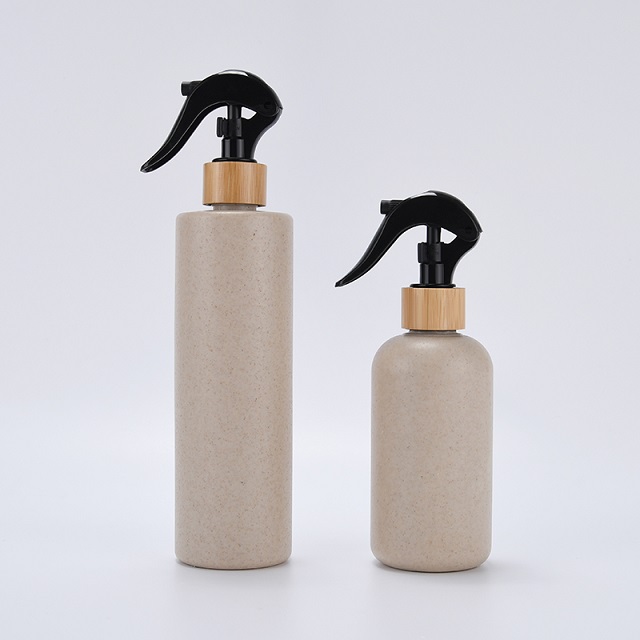 Pet Plastic Trigger Spray Bottle with Bamboo Cap