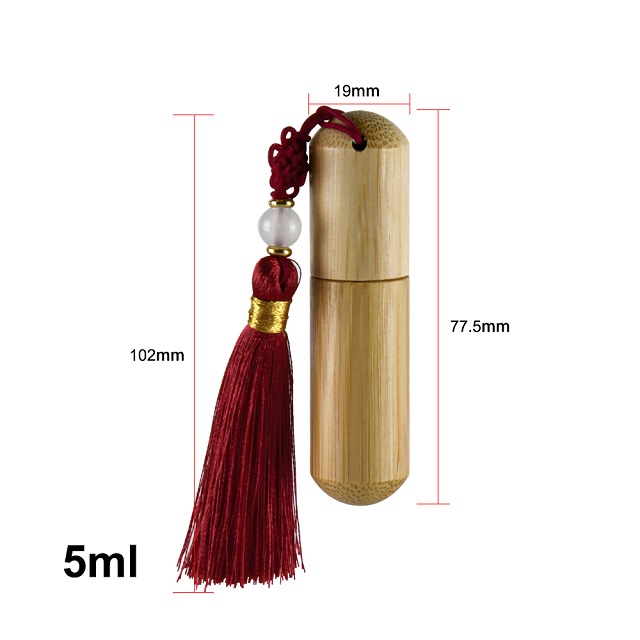 bamboo perfume essential oil bottle