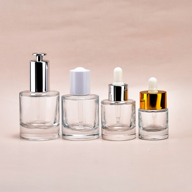 Empty Cosmetic 1oz 2oz 30ml 60ml clear Skincare Perfume Serum Hair Essential Oil Dropper Glass Bottle