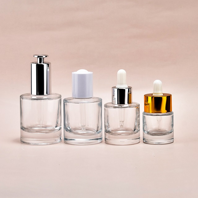 Empty Cosmetic 1oz 2oz 30ml 60ml clear Skincare Perfume Serum Hair Essential Oil Dropper Glass Bottle