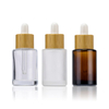 Custom Logo 100ml Matte Glass Cosmetic Packaging 15ml 20ml 30ml 50ml Round Glass Hair Face Essential Oil Bottles with Bamboo Dropper Cap