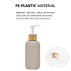 250ml Wheat Straw Biodegradable shower soap cream Hair conditioner Shampoo lotion pump plastic bottle with bamboo lid
