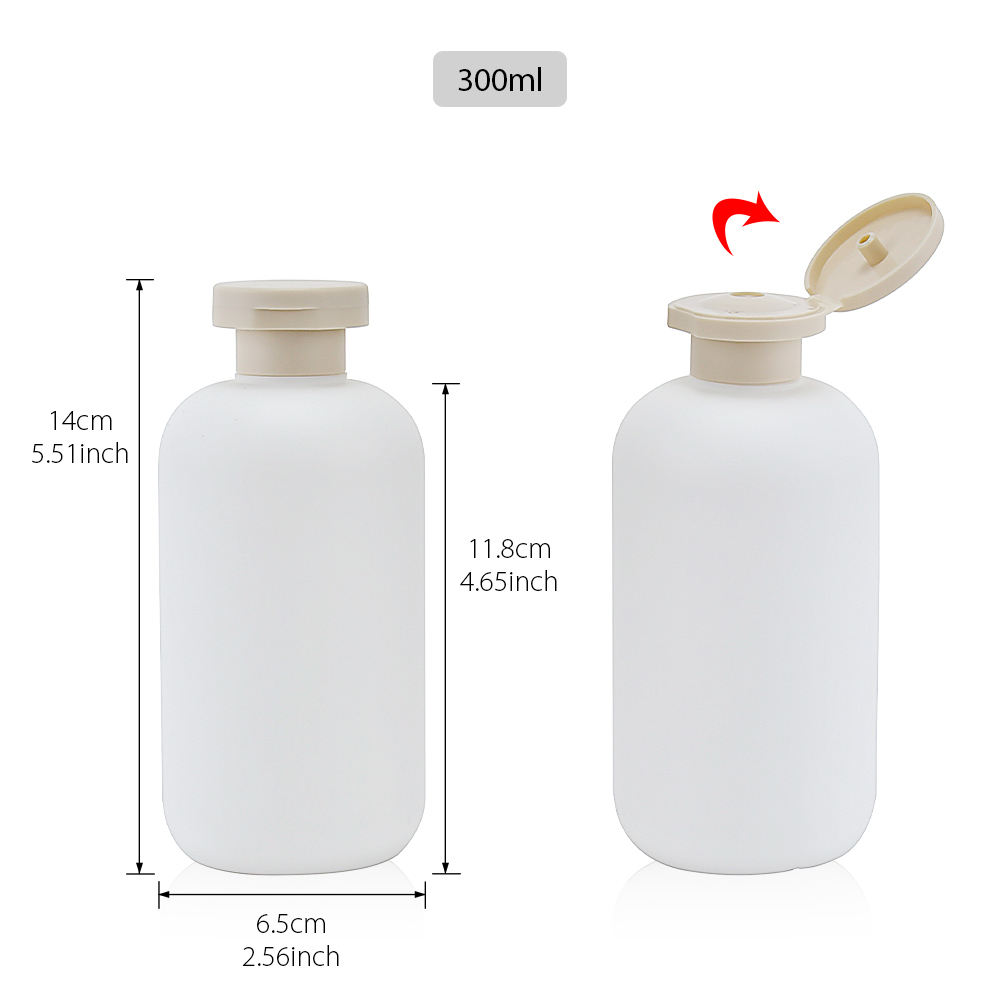 White Plastic Pump Dispenser Shampoo Bottle