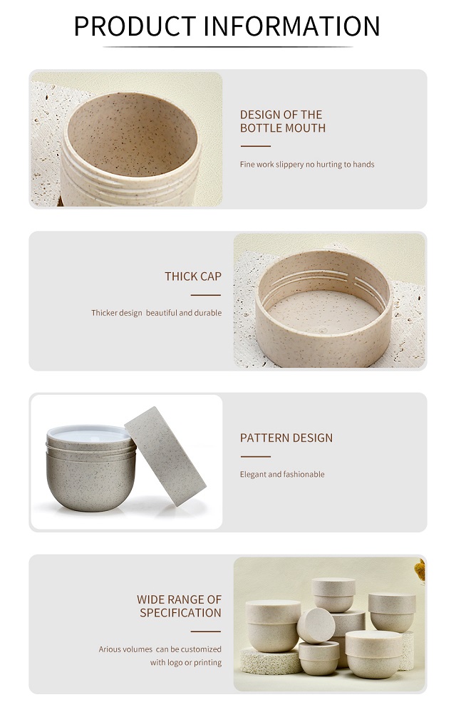 Eco Friendly Wheat Straw Cosmetic Containers