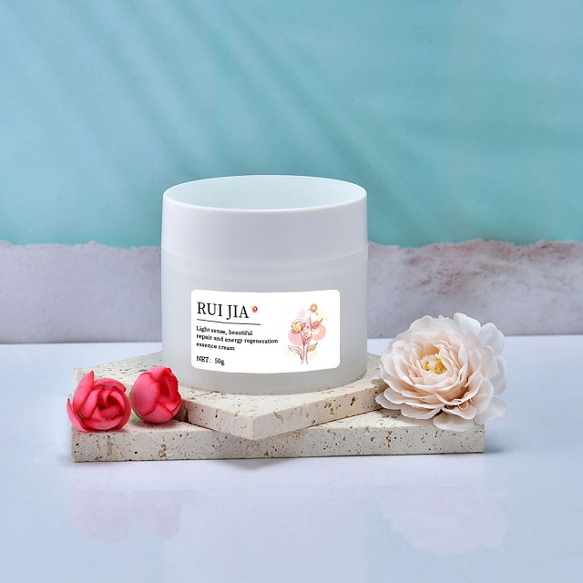 Frosted Clear Glass Cosmetic Jar
