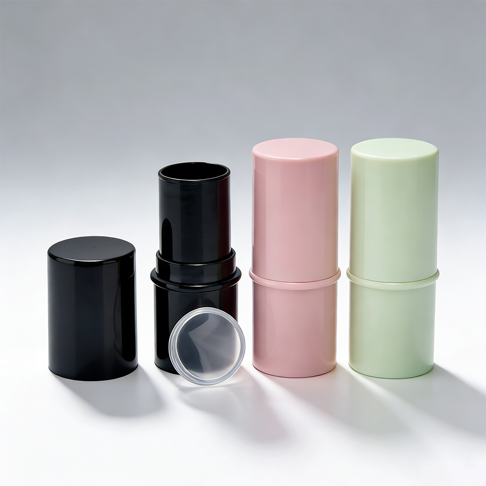 Wholesale Mini Lip Balm Tube 6g Capacity Empty Plastic Lipstick Pink Black White Colors Cylinder Shape sunscreen deodorant bottle tube